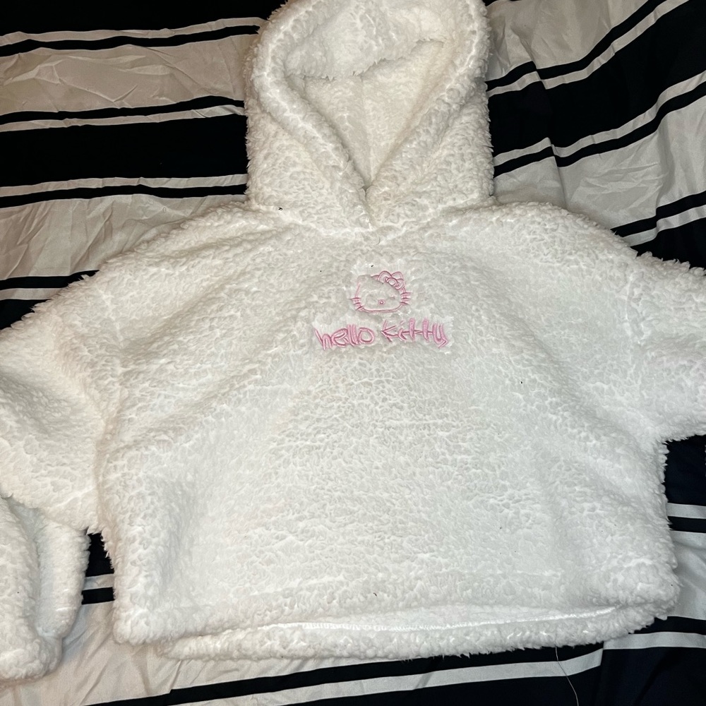 Hello Kitty and Friends x Forever 21 cropped Sherpa hoodie
